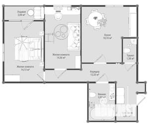 3-к квартира, строящийся дом, 74м2, 5/5 этаж