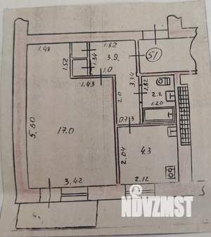 1-к квартира, вторичка, 29м2, 5/5 этаж