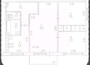 3-к квартира, вторичка, 48м2, 5/5 этаж