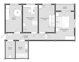 3-к квартира, строящийся дом, 72м2, 5/5 этаж