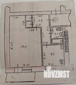 1-к квартира, вторичка, 29м2, 5/5 этаж